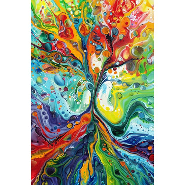 Abstract Tree Oil Canvas